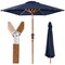 Best Choice Products 10ft Outdoor Woodgrain Pattern Steel Market Patio Umbrella w/ Crank, Tilt